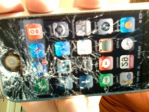 destroyed iphone